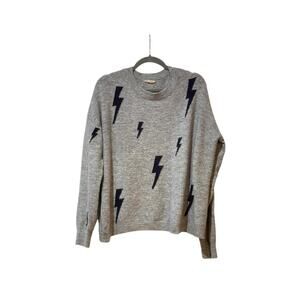 Ee:some Grey lightning bolt sweater Small Medium